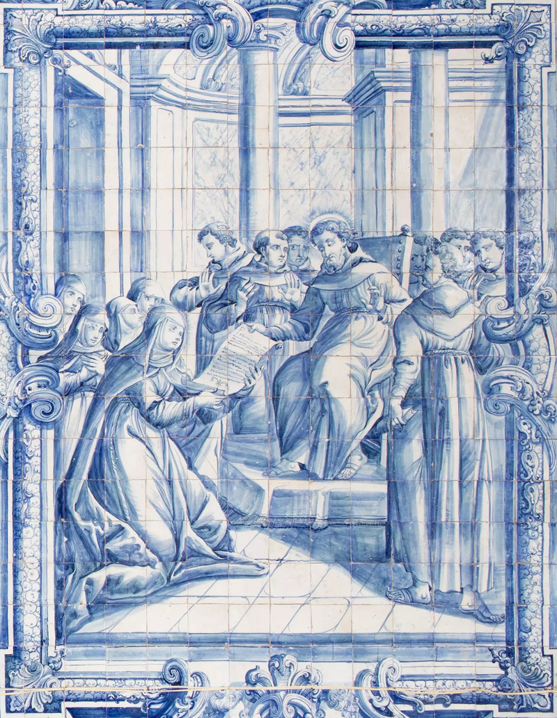 Regla de Clara en azulejo